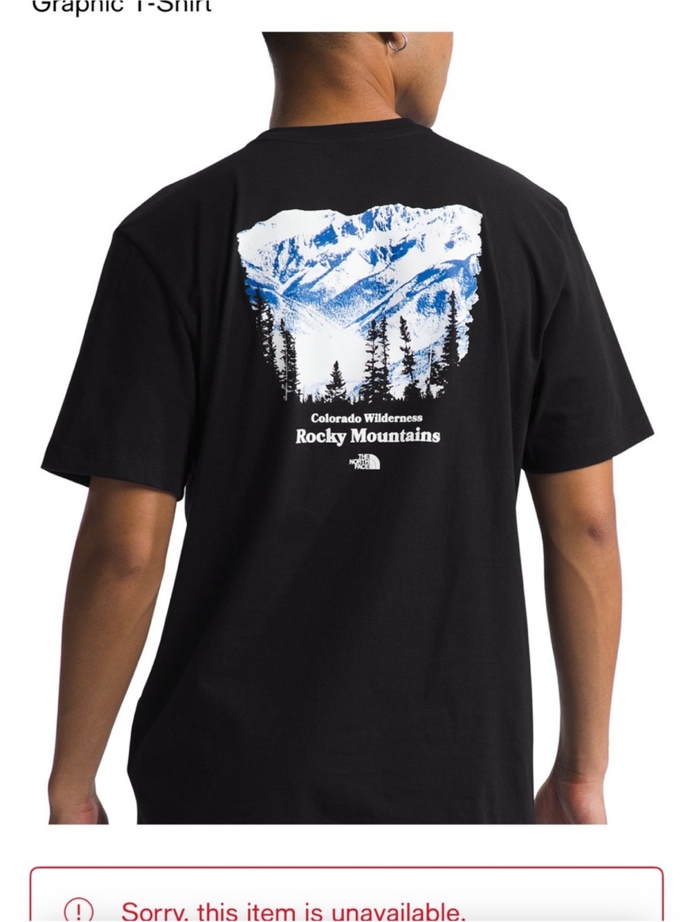 North face black men tee